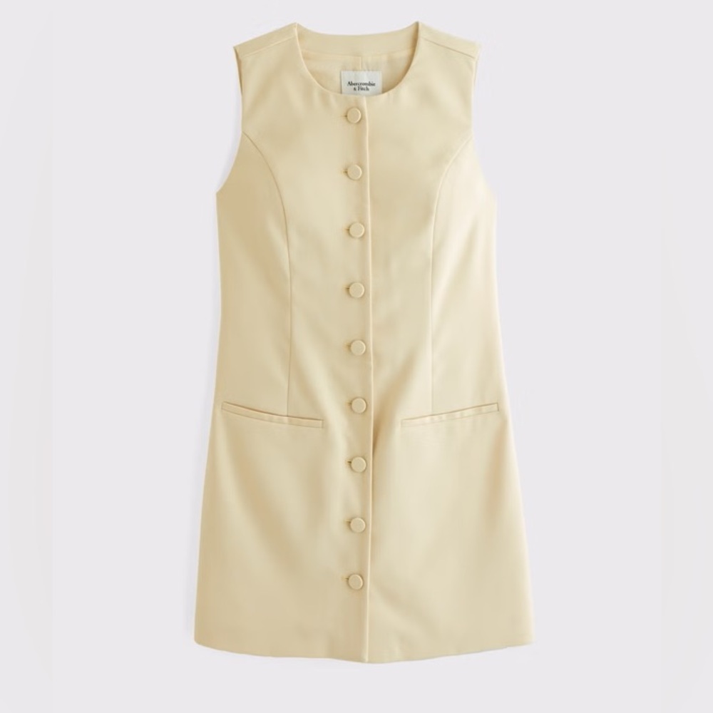 Mara High Neck Yellow Vest Dress XL